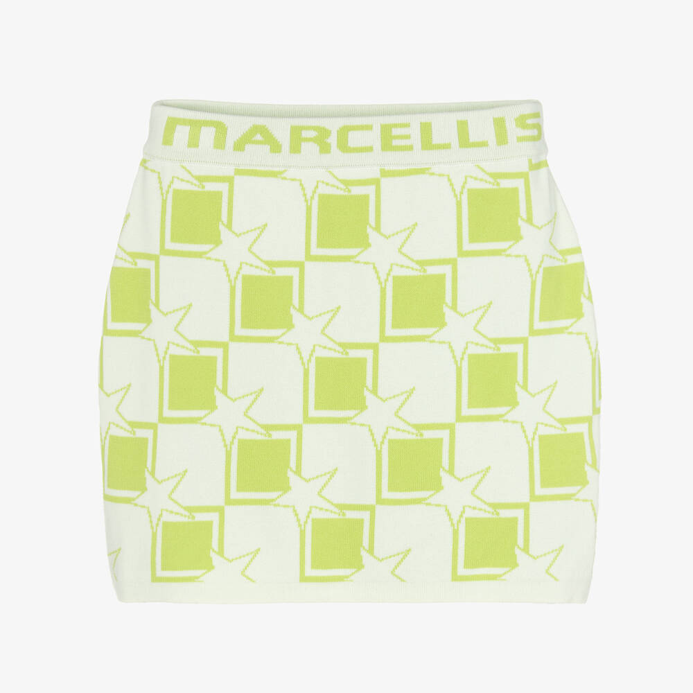 Marc Ellis - Jupe blanche et verte à carreaux | Childrensalon