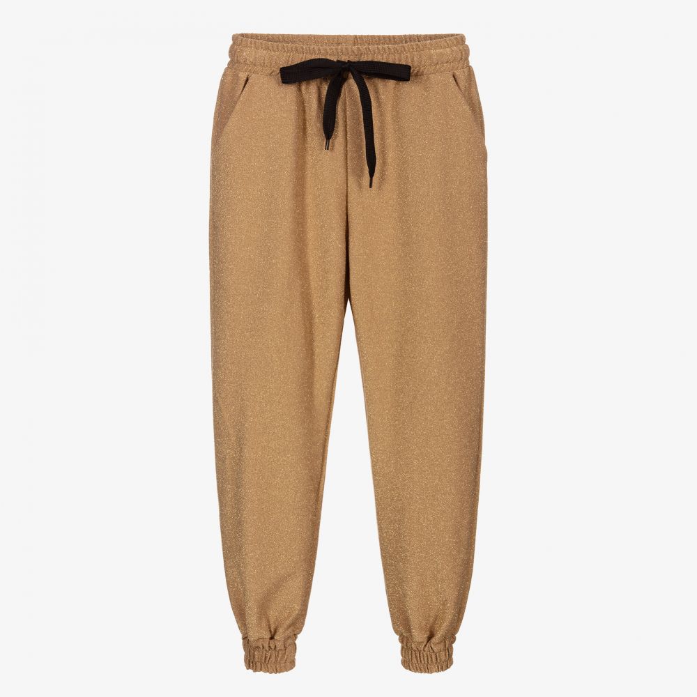 Marc Ellis - Gold Sparkly Lurex Joggers | Childrensalon