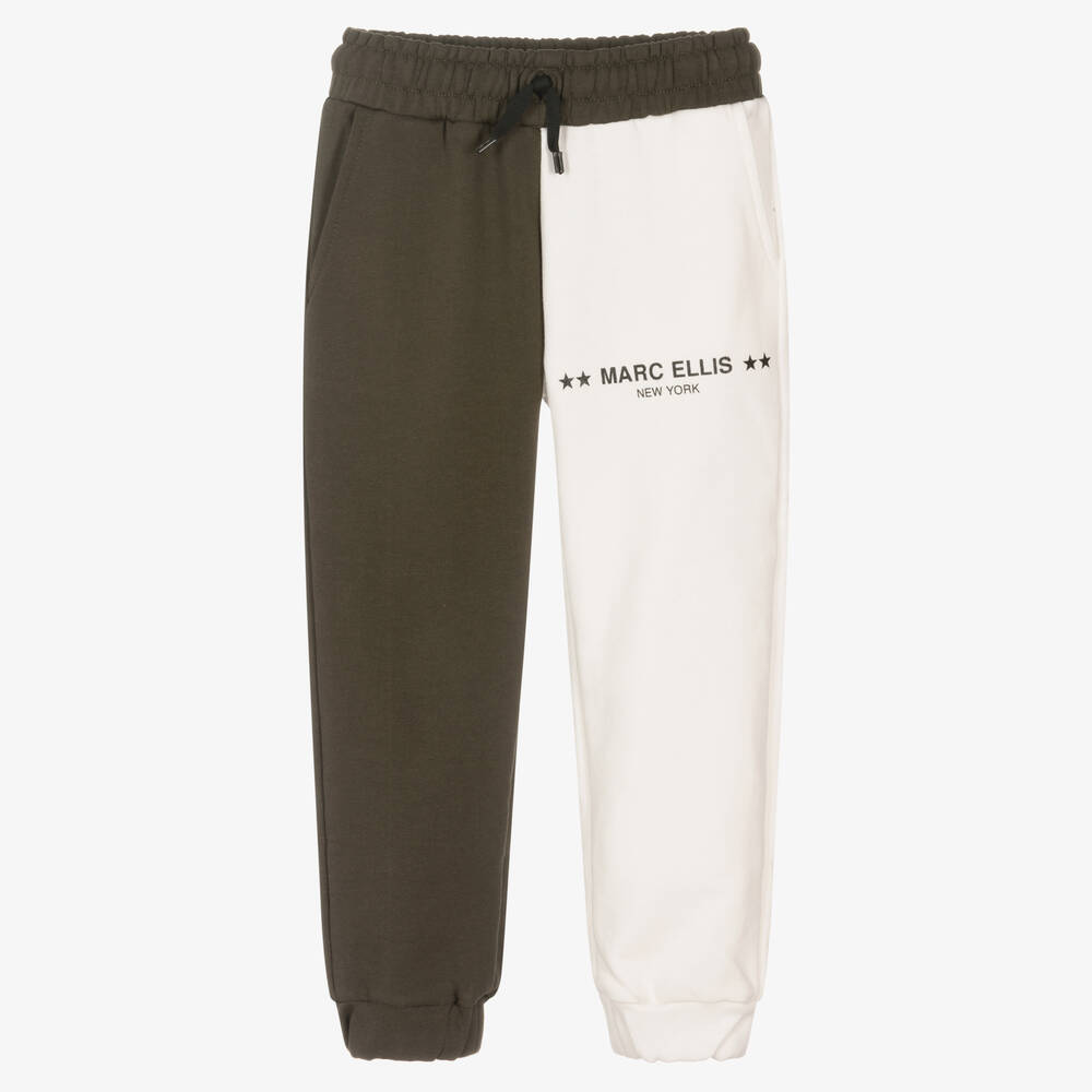 Marc Ellis - Green & Ivory Cotton Joggers | Childrensalon