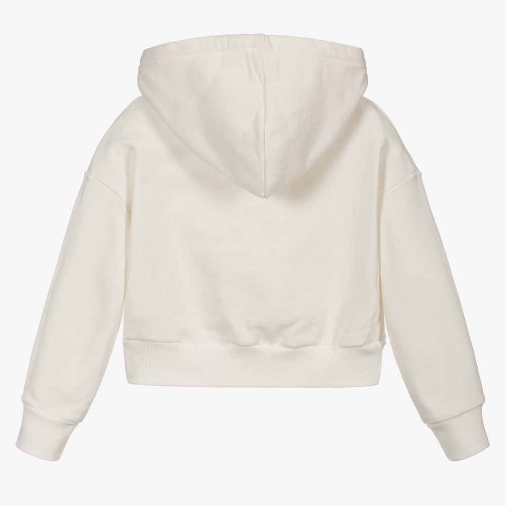 Marc Ellis-توب هودي قطن جيرسي لون عاجي للبنات | Childrensalon Outlet