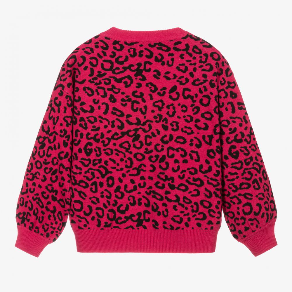 Pink animal print sweater online
