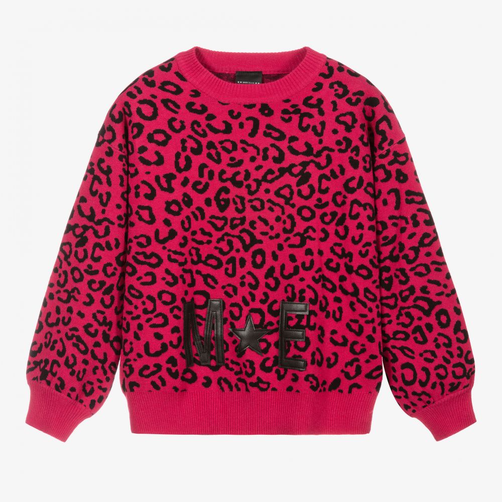 Marc Ellis - Розово-черный свитер с леопардовым принтом | Childrensalon