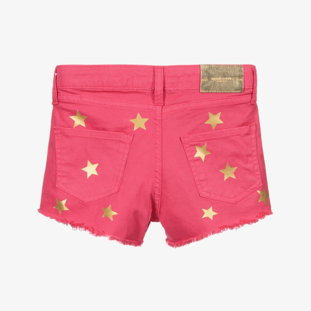 Marc Ellis-Pink & Gold Cotton Star Shorts | Childrensalon Outlet