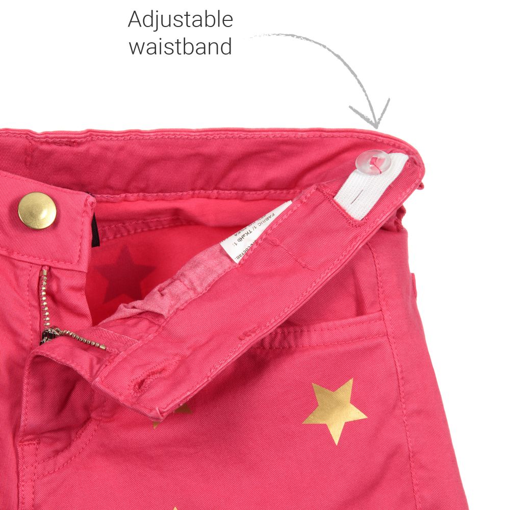 Marc Ellis-شورت قطن لون زهري و ذهبي للبنات | Childrensalon Outlet