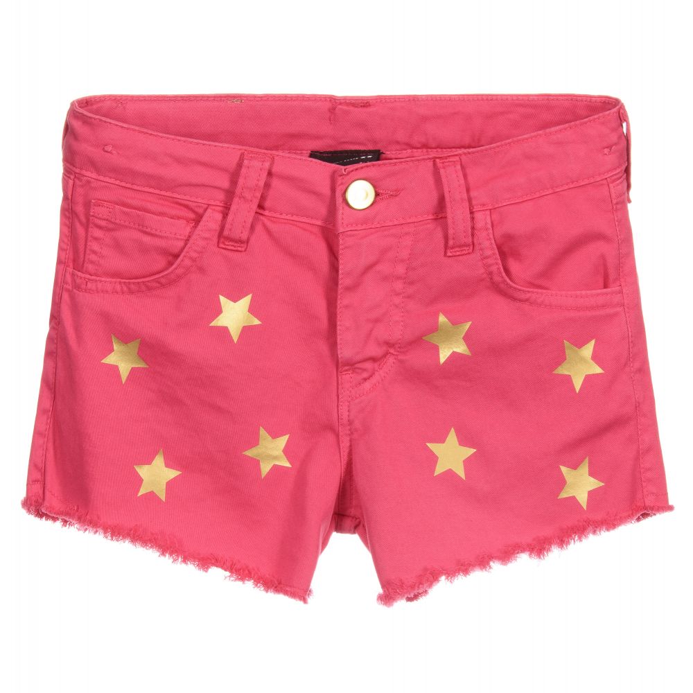 Marc Ellis - Pink & Gold Cotton Star Shorts | Childrensalon