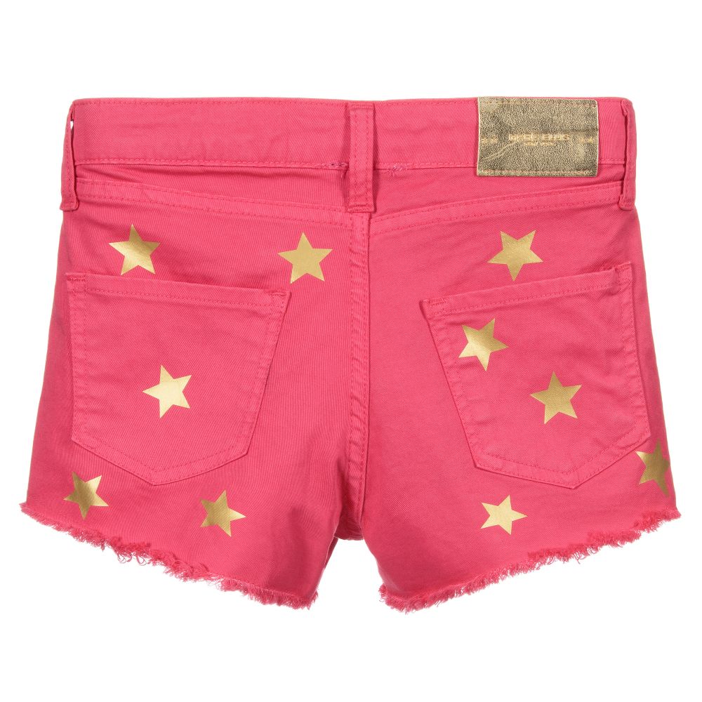 Marc Ellis-شورت قطن لون زهري و ذهبي للبنات | Childrensalon Outlet