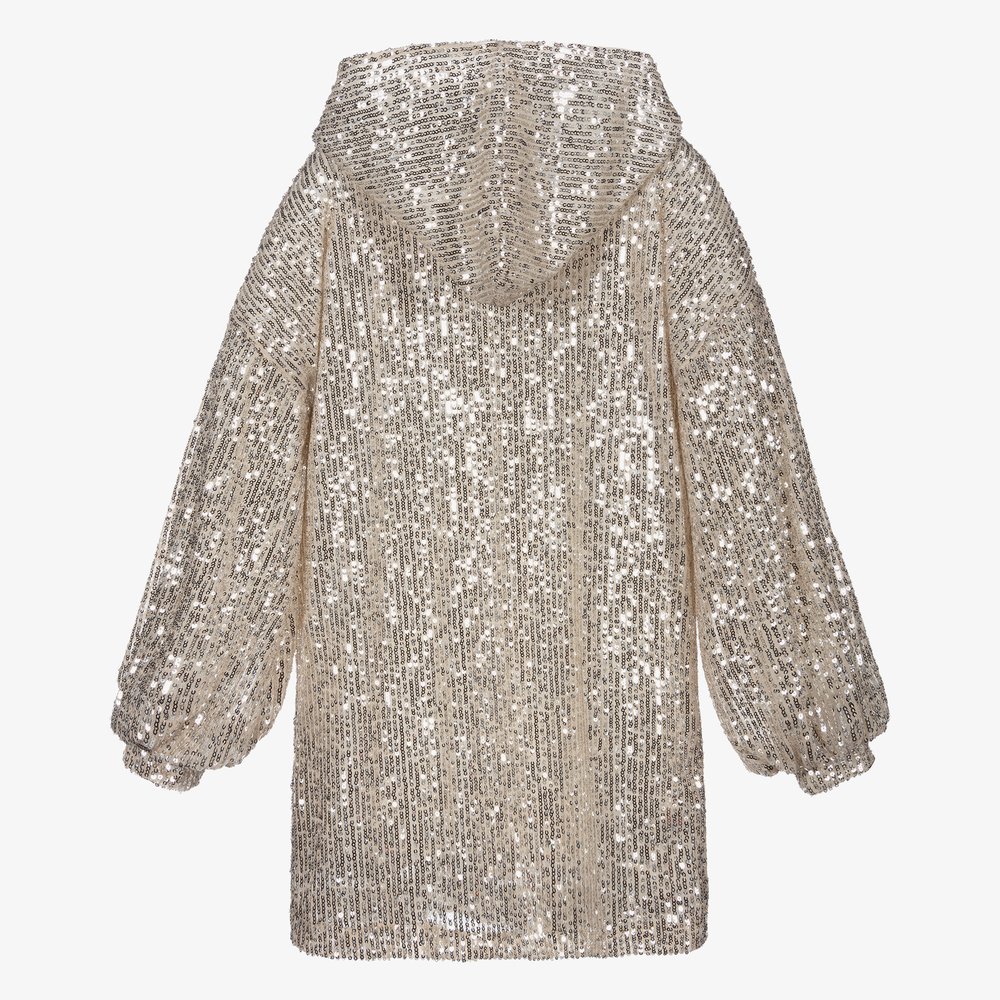 Marc Ellis-فستان ترتر لون فضي وبيج | Childrensalon Outlet