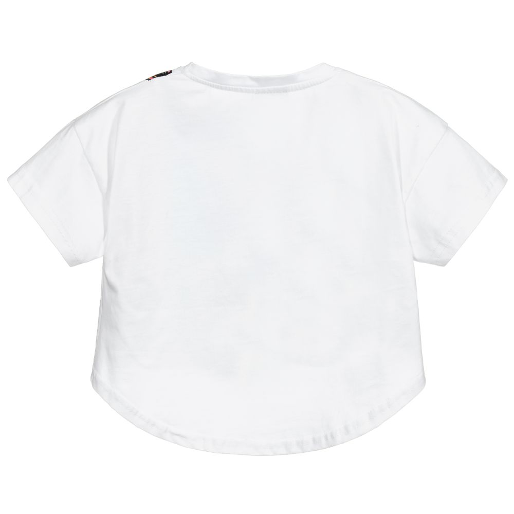 Marc Ellis-White Rainbow Logo T-Shirt | Childrensalon Outlet