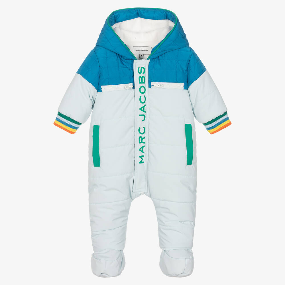 MARC JACOBS - Baby Boys Blue Padded Snowsuit | Childrensalon