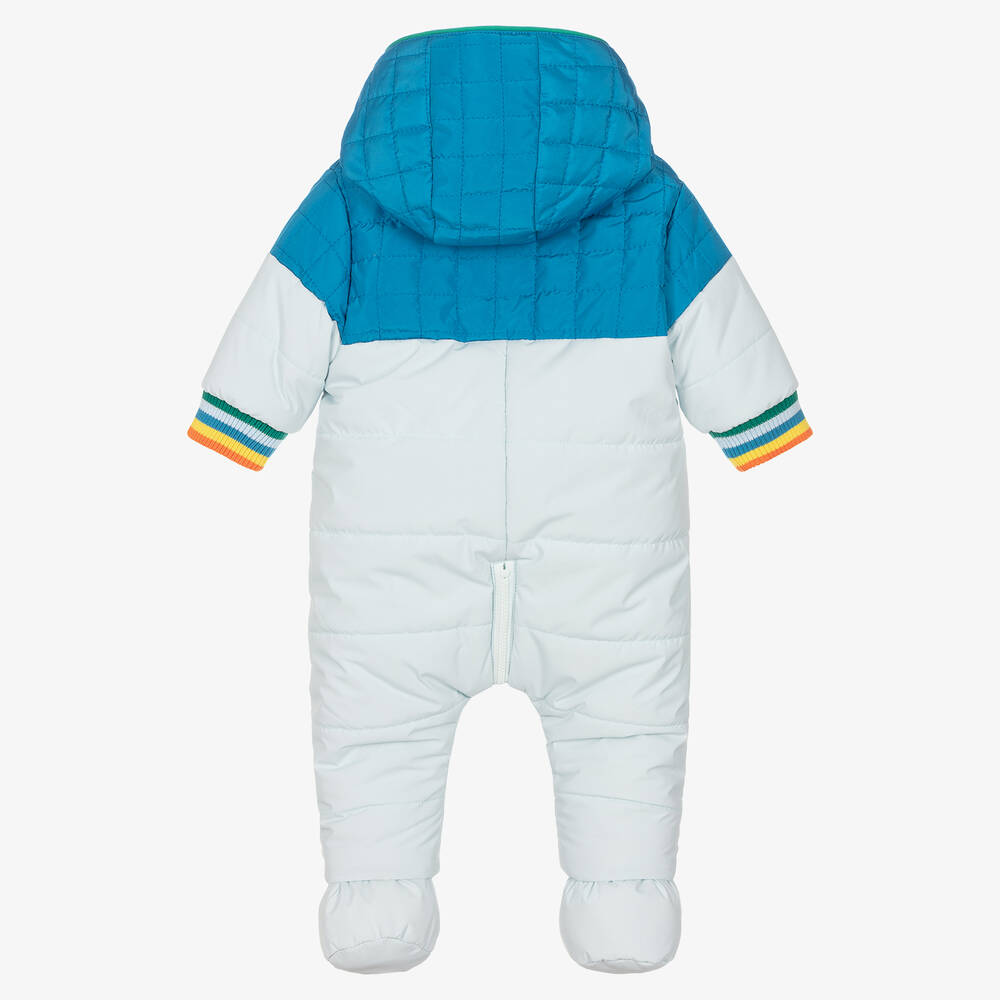 MARC JACOBS-Голубой утепленный зимний комбинезон для малышей | Childrensalon Outlet