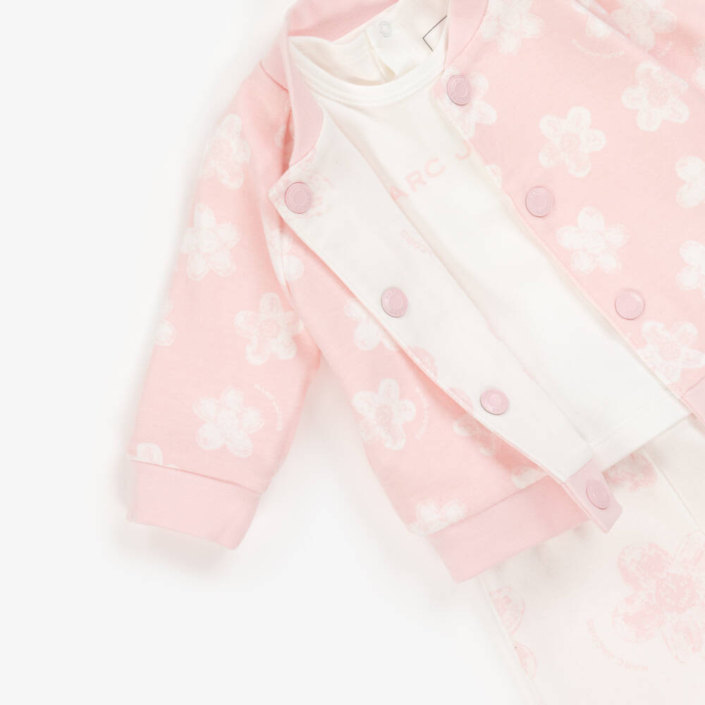 MARC JACOBS-Комплект брюк из розового хлопка для девочек с двусторонним дизайном | Childrensalon Outlet