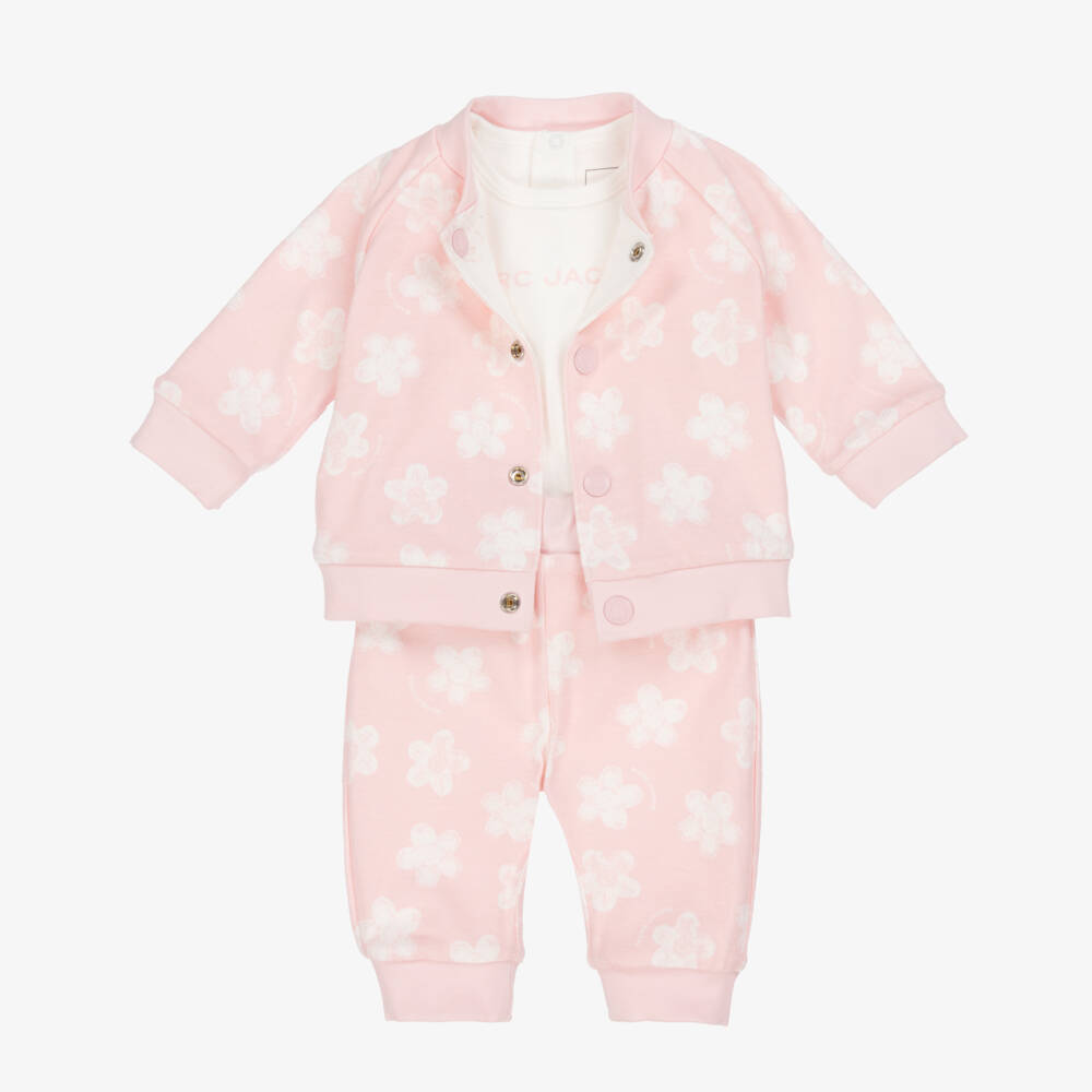 MARC JACOBS-Комплект брюк из розового хлопка для девочек с двусторонним дизайном | Childrensalon Outlet