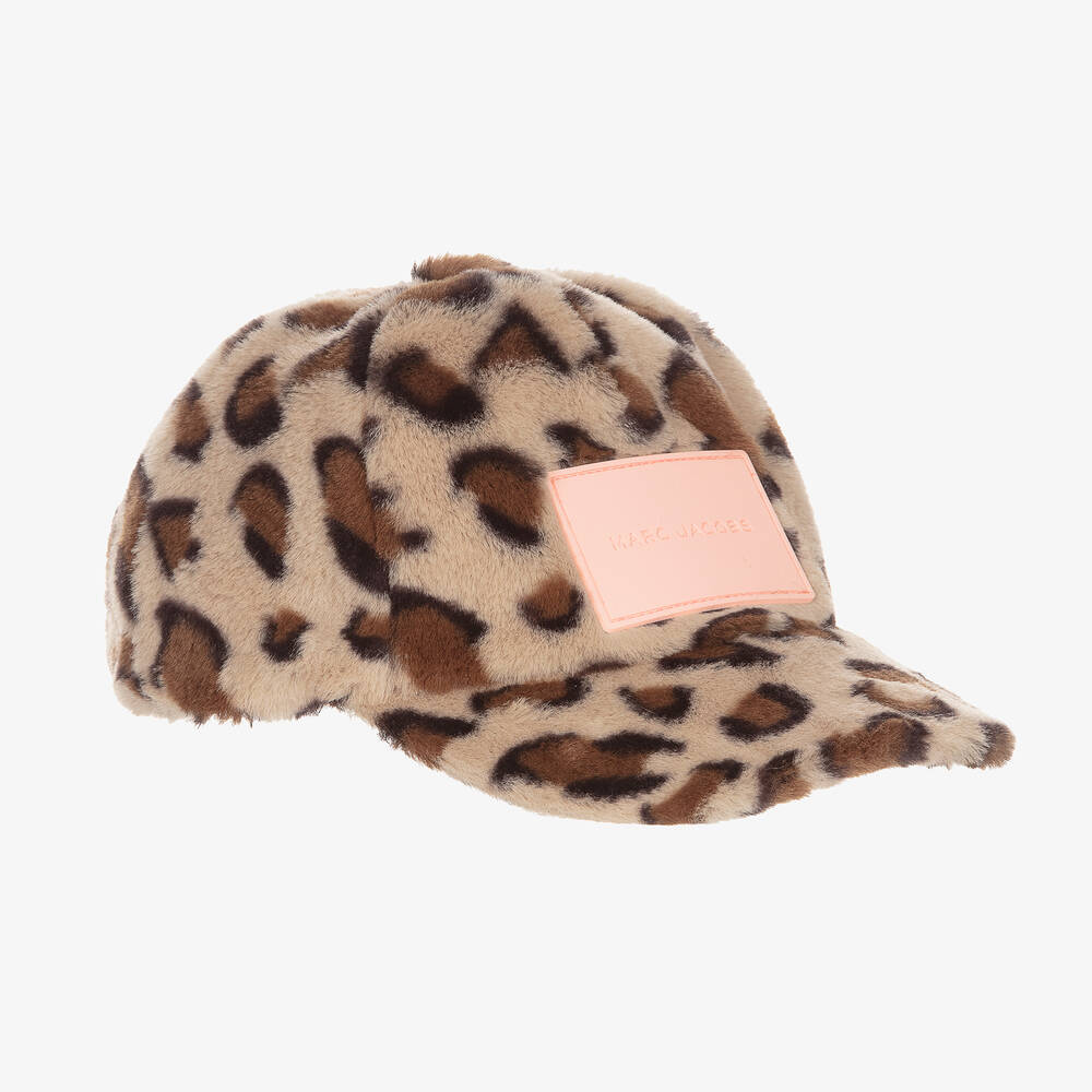 MARC JACOBS - Beige Animal Print Logo Cap | Childrensalon