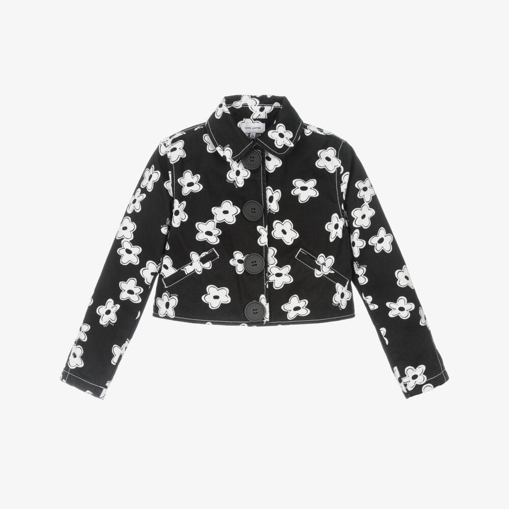 MARC JACOBS-Black Daisy Print Jacket | Childrensalon Outlet