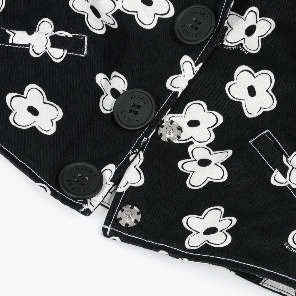 MARC JACOBS-Black Daisy Print Jacket | Childrensalon Outlet