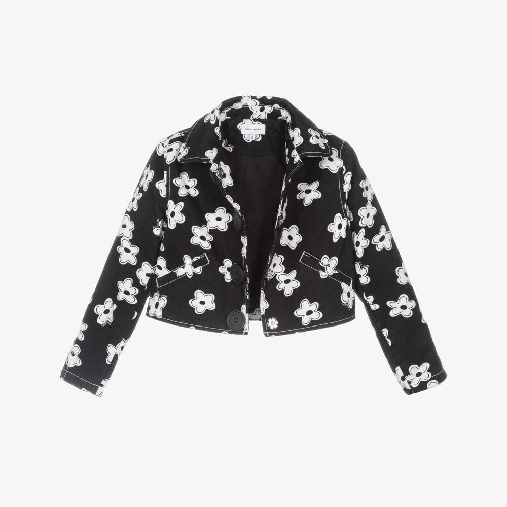 MARC JACOBS-Black Daisy Print Jacket | Childrensalon Outlet