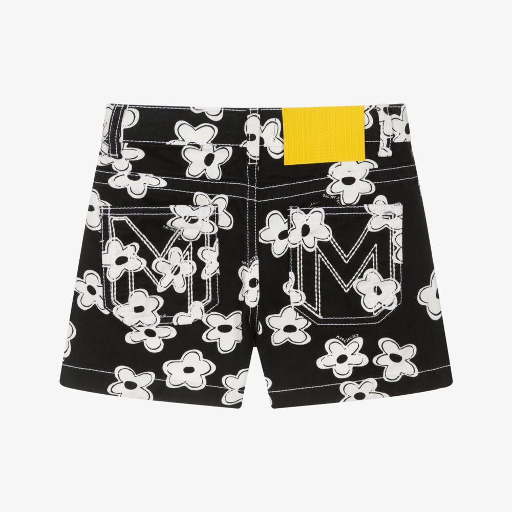 MARC JACOBS-Шорты с черным принтом ромашек для девочек | Childrensalon Outlet