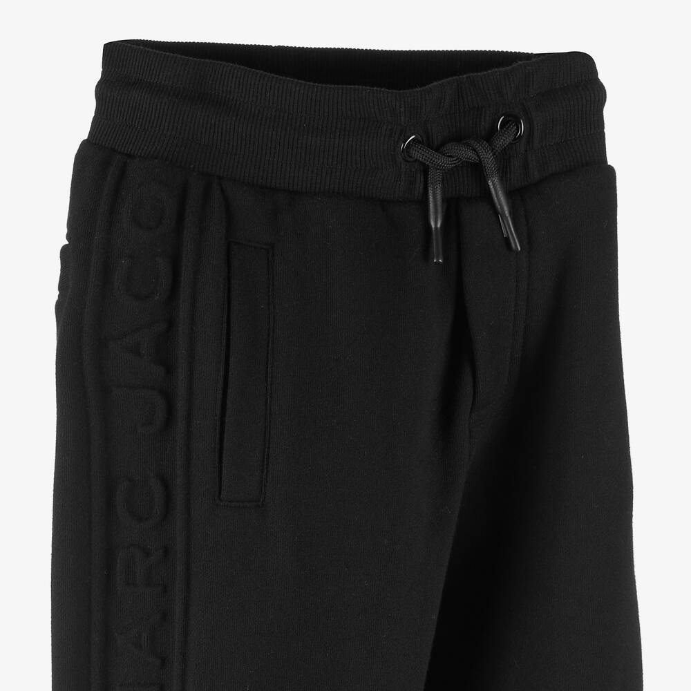 MARC JACOBS-Black Embossed Cotton Joggers | Childrensalon Outlet