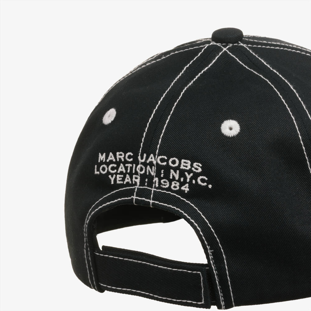 MARC JACOBS-Black Logo Cap | Childrensalon Outlet