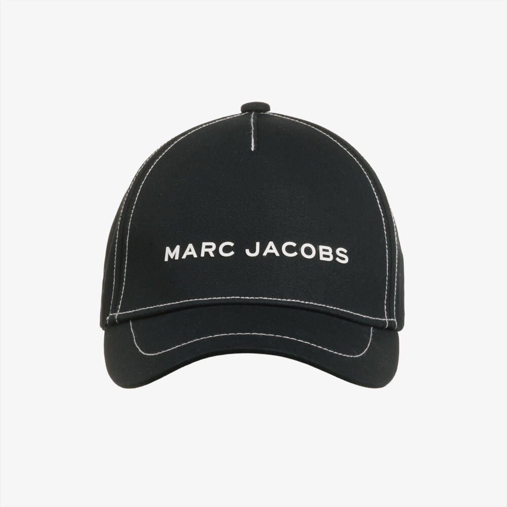 MARC JACOBS-Black Logo Cap | Childrensalon Outlet