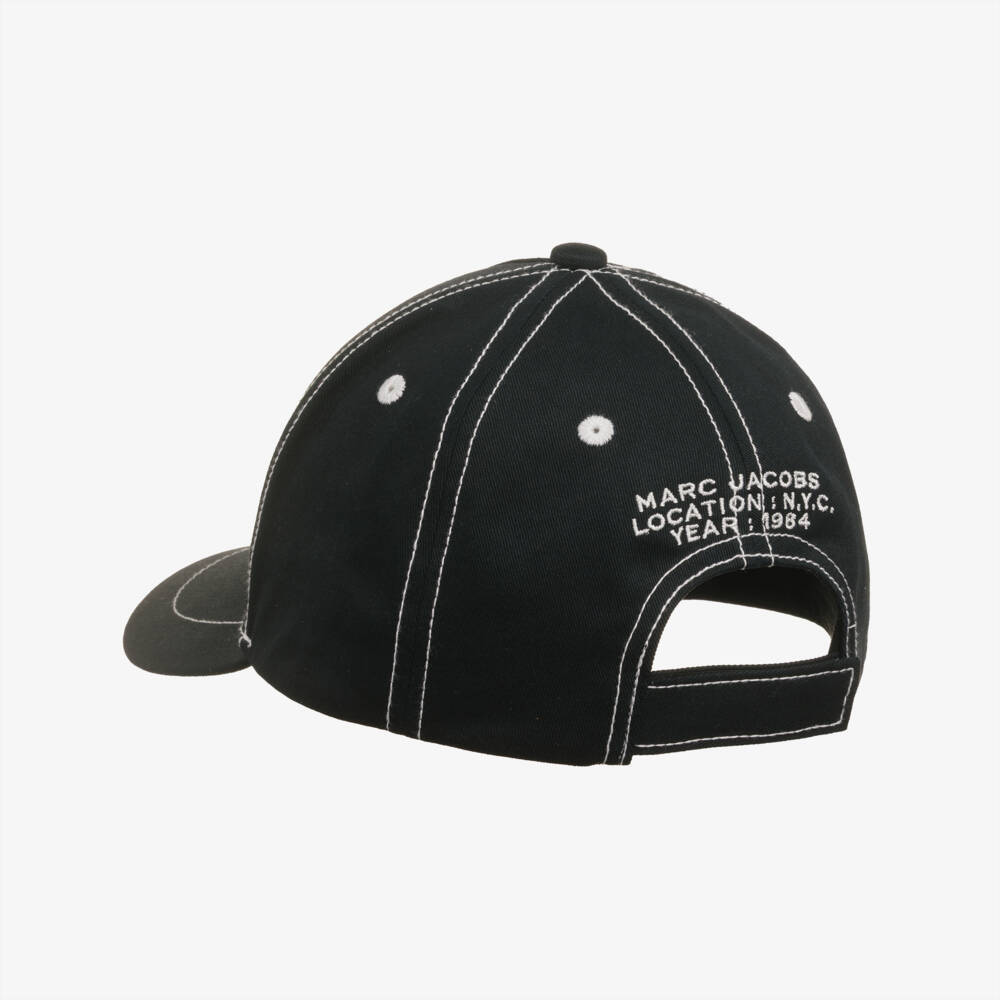 MARC JACOBS-Black Logo Cap | Childrensalon Outlet