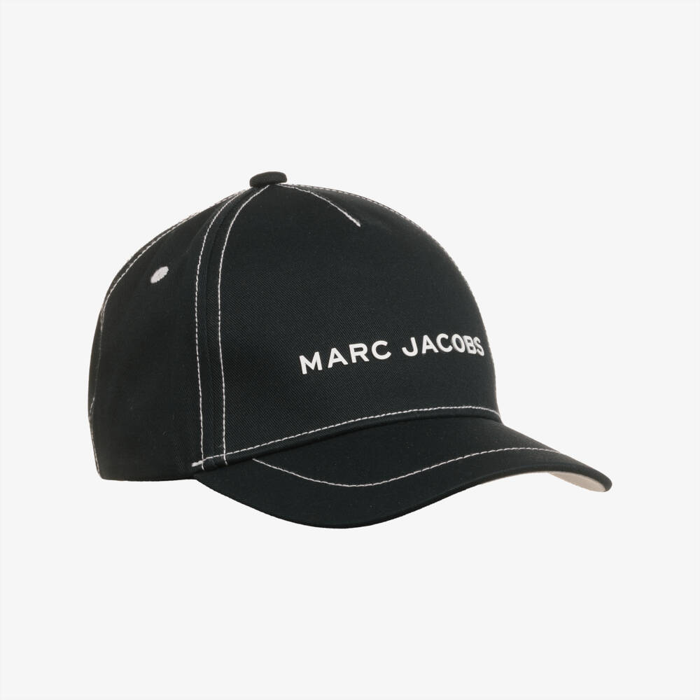 MARC JACOBS-Black Logo Cap | Childrensalon Outlet