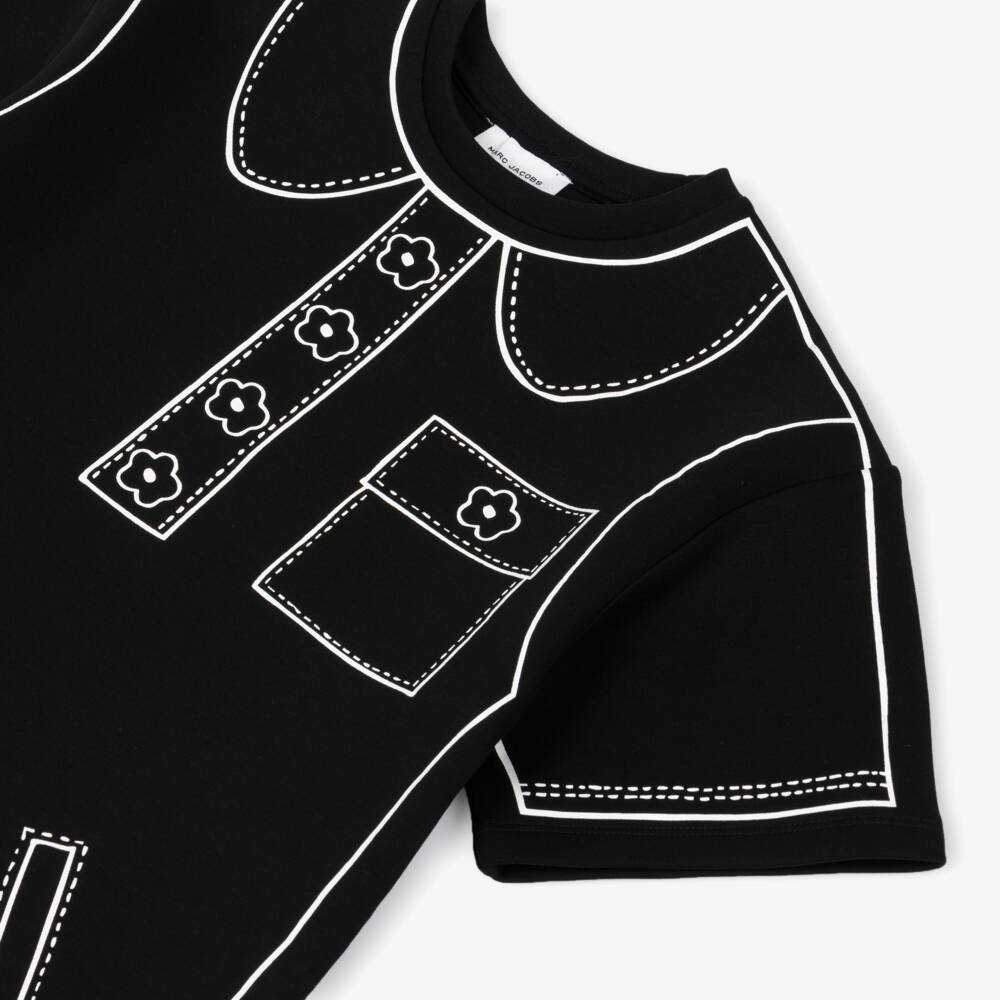 MARC JACOBS-Black Printed Dress | Childrensalon Outlet