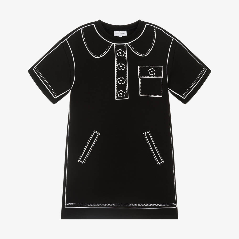 MARC JACOBS-Black Printed Dress | Childrensalon Outlet