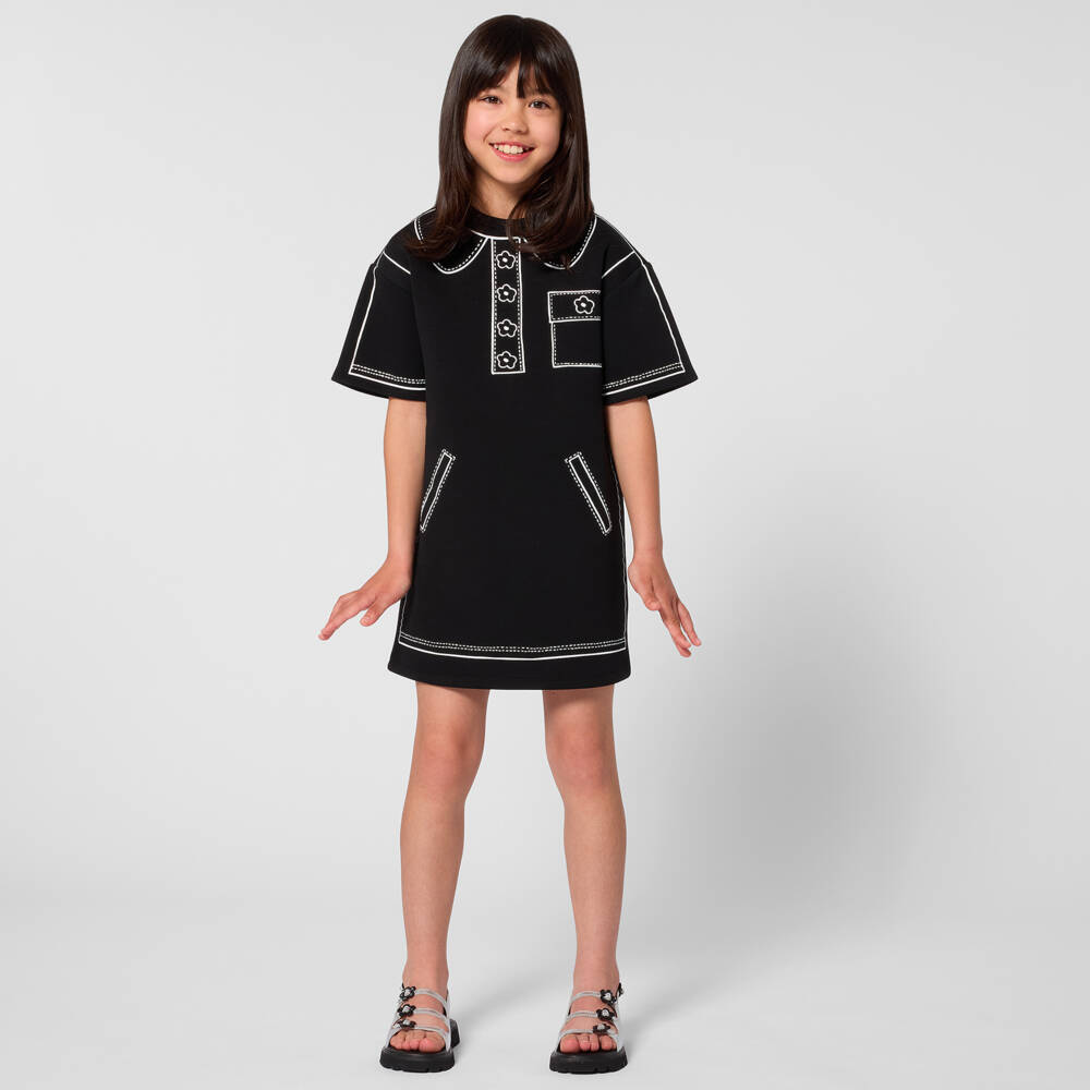 MARC JACOBS-Black Printed Dress | Childrensalon Outlet