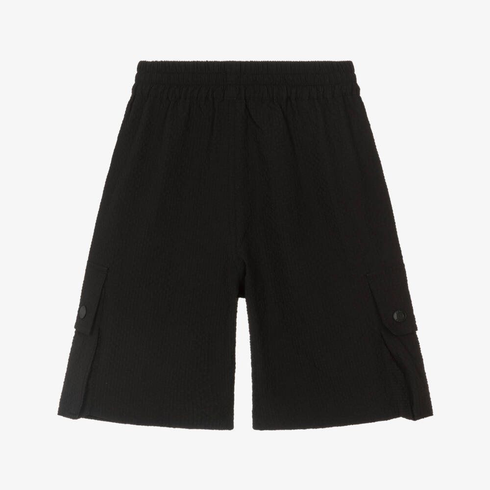 MARC JACOBS-Black Seersucker Short | Childrensalon Outlet