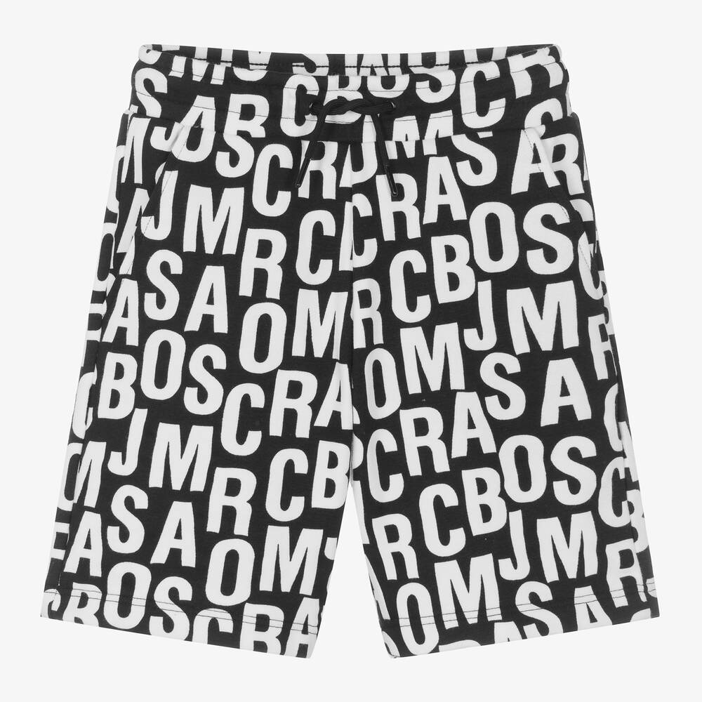 MARC JACOBS-Black & White Cotton Jersey Shorts | Childrensalon Outlet