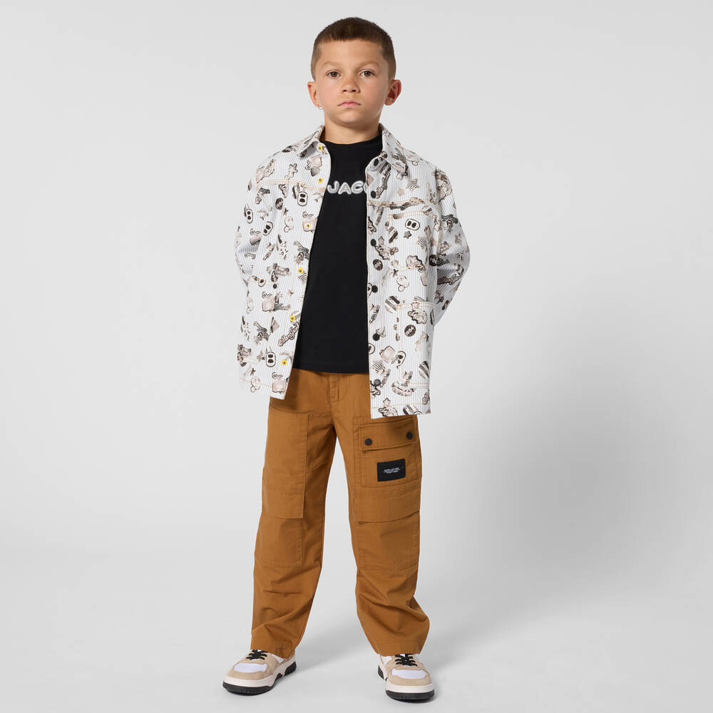 MARC JACOBS-Blue Aop Stripe Shirt | Childrensalon Outlet