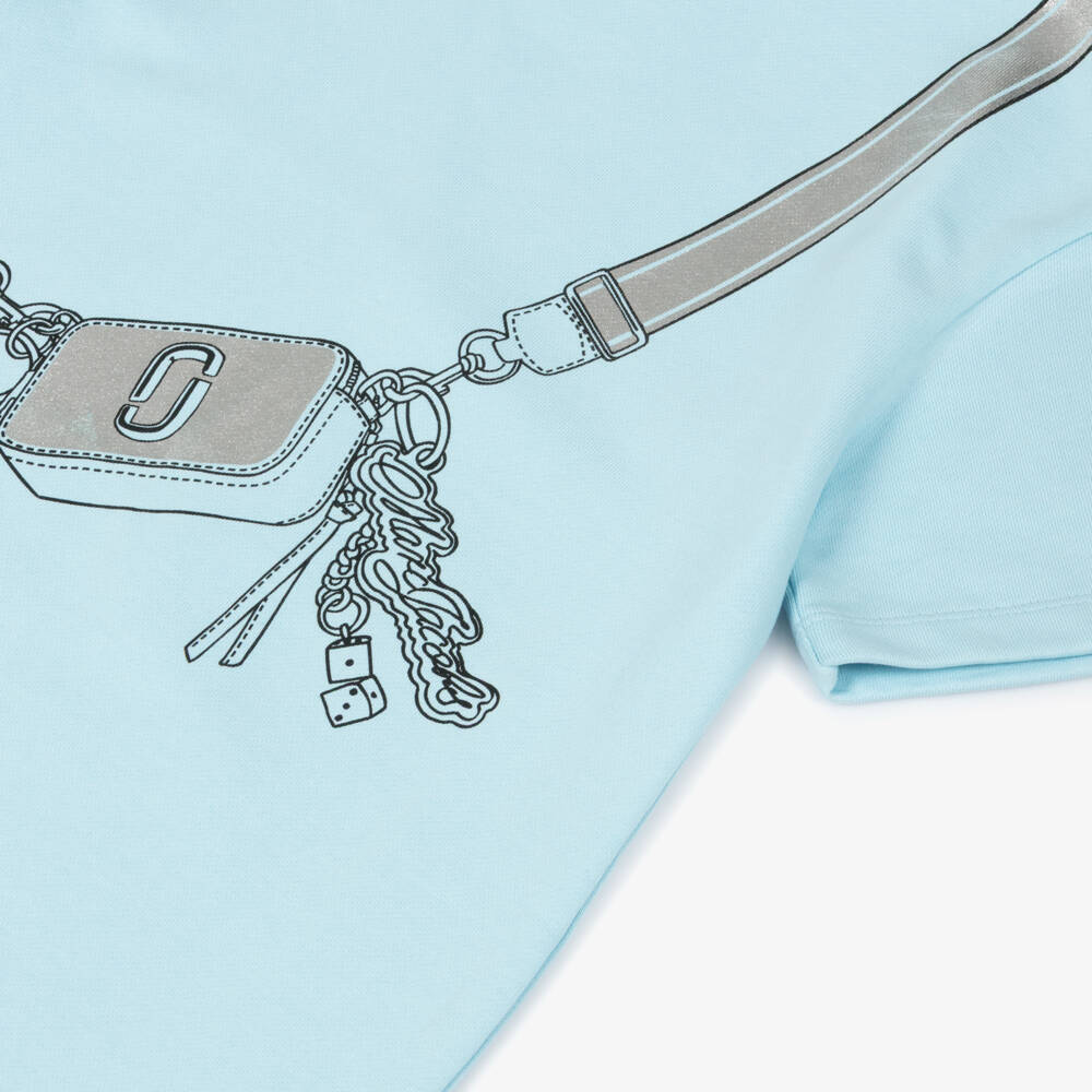 MARC JACOBS-Blue Bag Print Dress | Childrensalon Outlet