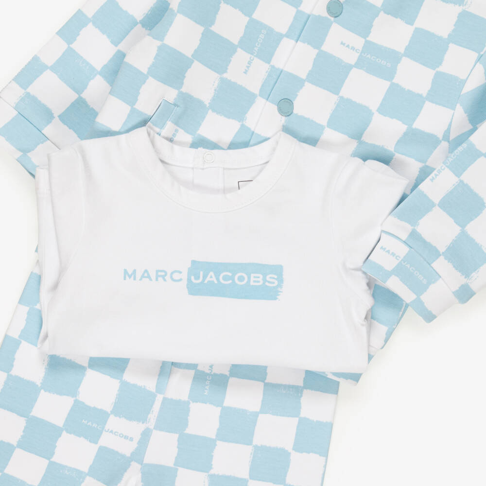 MARC JACOBS-Blue Check Print Tracksuit Set | Childrensalon Outlet