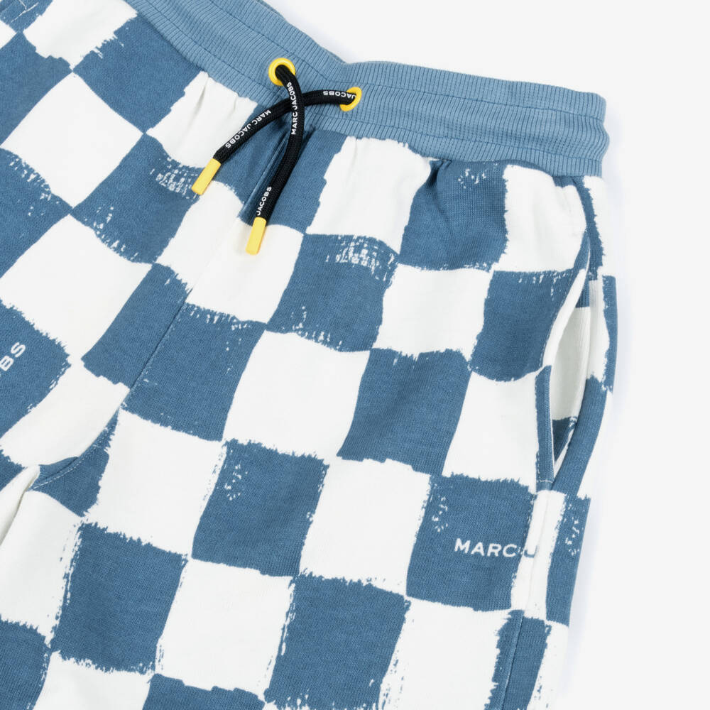 MARC JACOBS-Blue Checkerboard Shorts | Childrensalon Outlet
