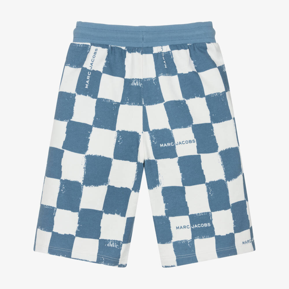 MARC JACOBS-Blue Checkerboard Shorts | Childrensalon Outlet