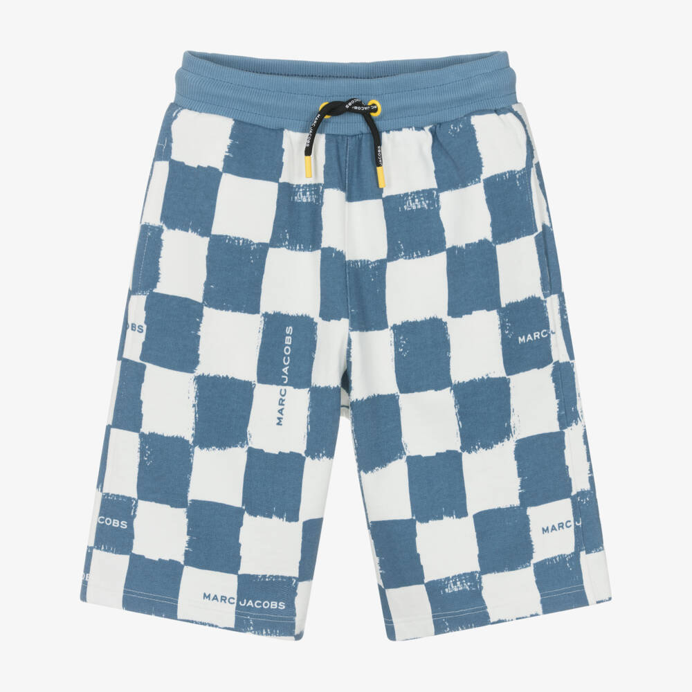 MARC JACOBS-Blue Checkerboard Shorts | Childrensalon Outlet