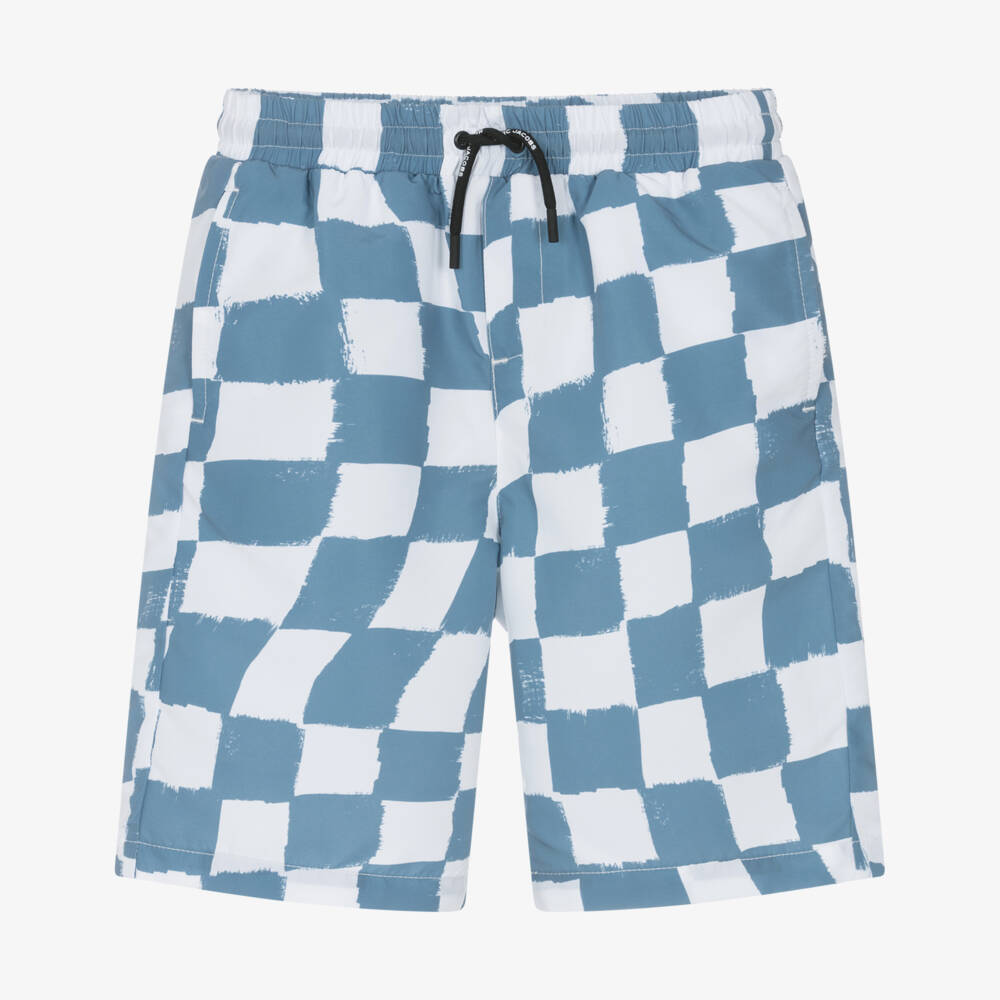 MARC JACOBS-Blue Checkerboard Swimshorts | Childrensalon Outlet