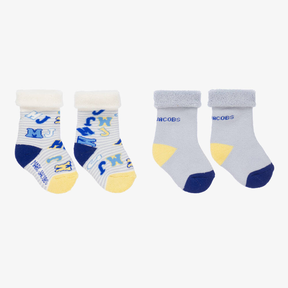 MARC JACOBS - Голубые хлопковые носки (2пары) | Childrensalon