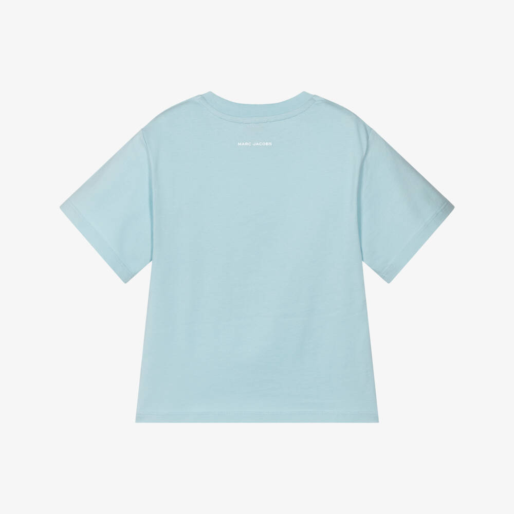 MARC JACOBS-Blue Daisy Print T-shirt | Childrensalon Outlet