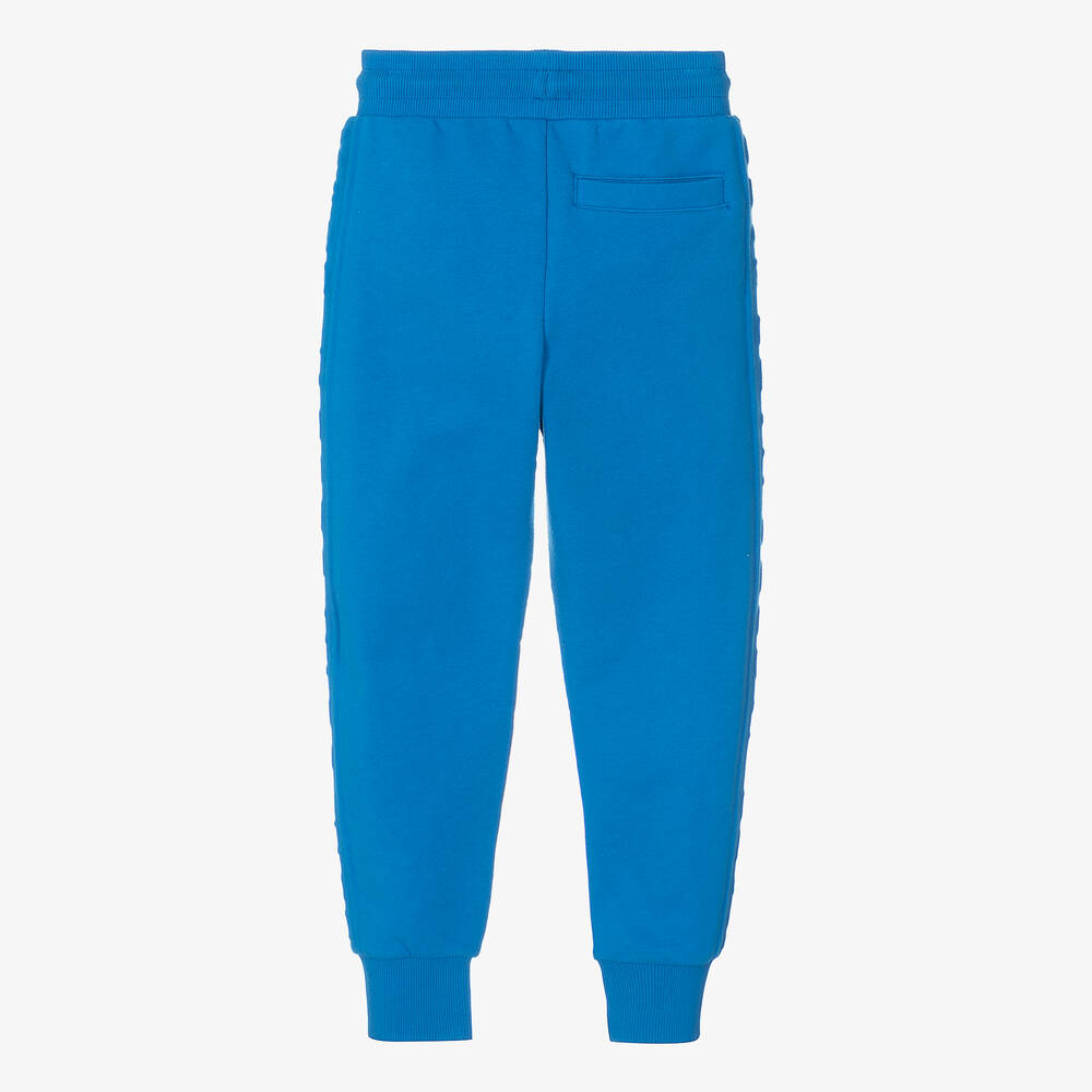 MARC JACOBS-Blue Embossed Cotton Joggers | Childrensalon Outlet