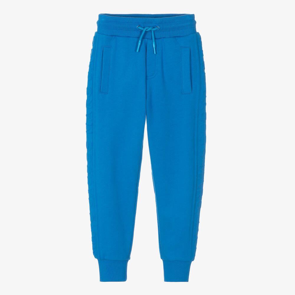 MARC JACOBS-Blue Embossed Cotton Joggers | Childrensalon Outlet
