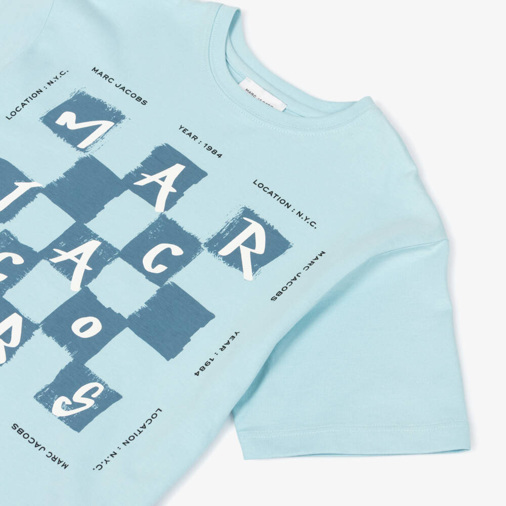 MARC JACOBS-Blue Logo Ss Tshirt | Childrensalon Outlet