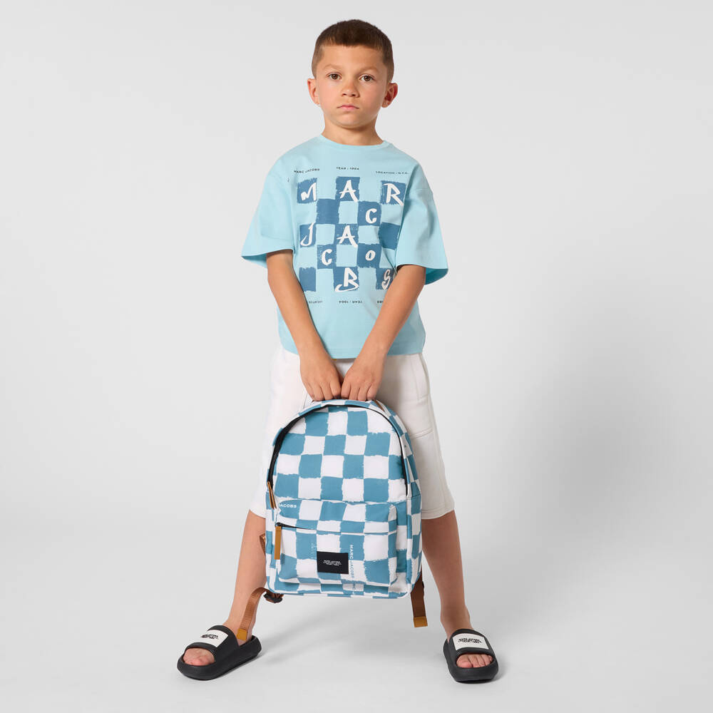 MARC JACOBS-Blue Logo Ss Tshirt | Childrensalon Outlet