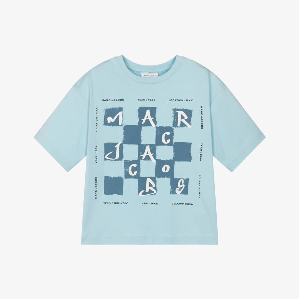 MARC JACOBS-Blue Logo Ss Tshirt | Childrensalon Outlet