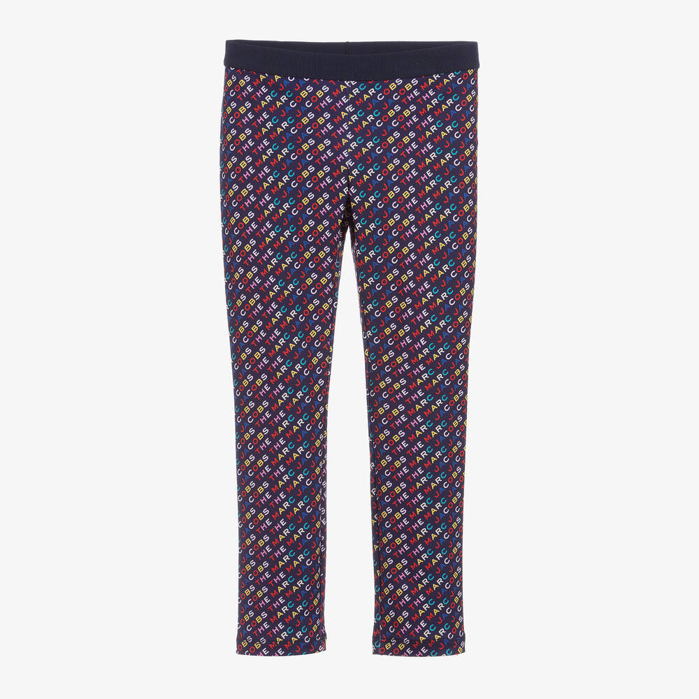 MARC JACOBS-Blue Lycra Logo Leggings | Childrensalon Outlet