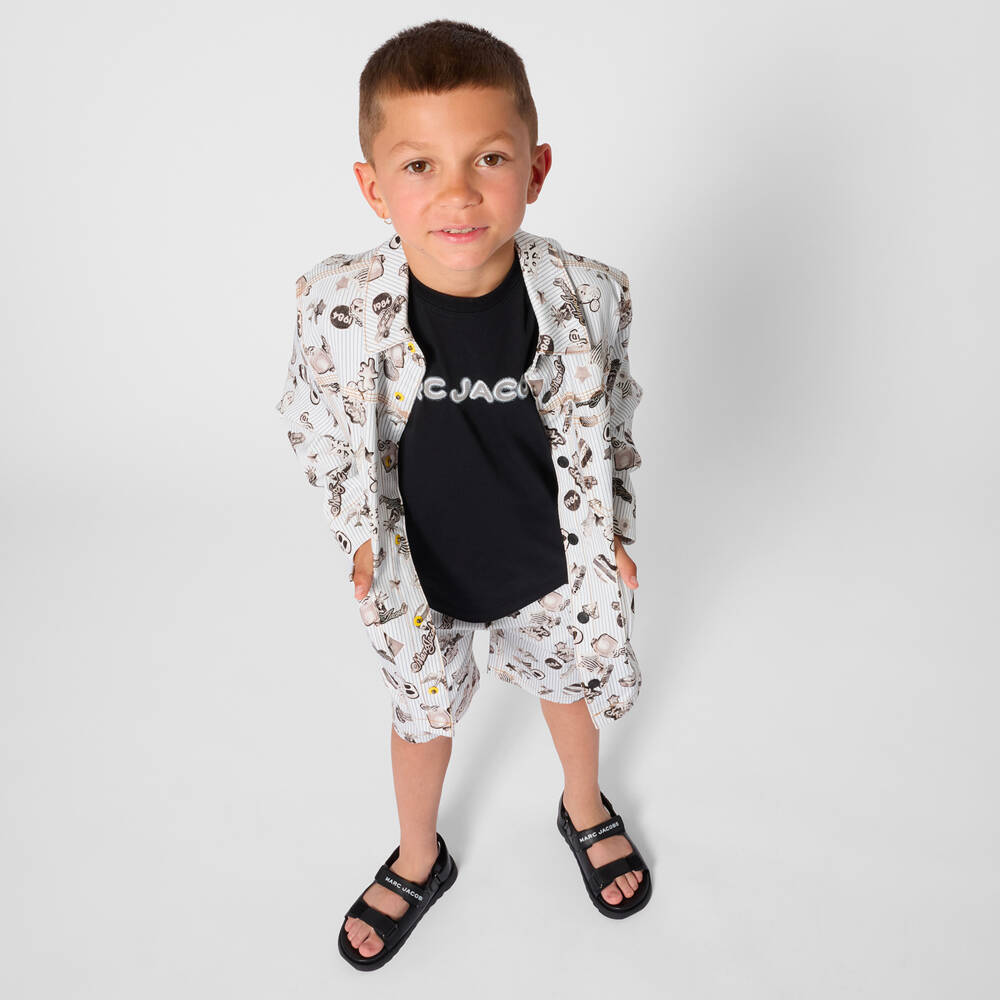 MARC JACOBS-Blue Oap Stripe Shorts | Childrensalon Outlet
