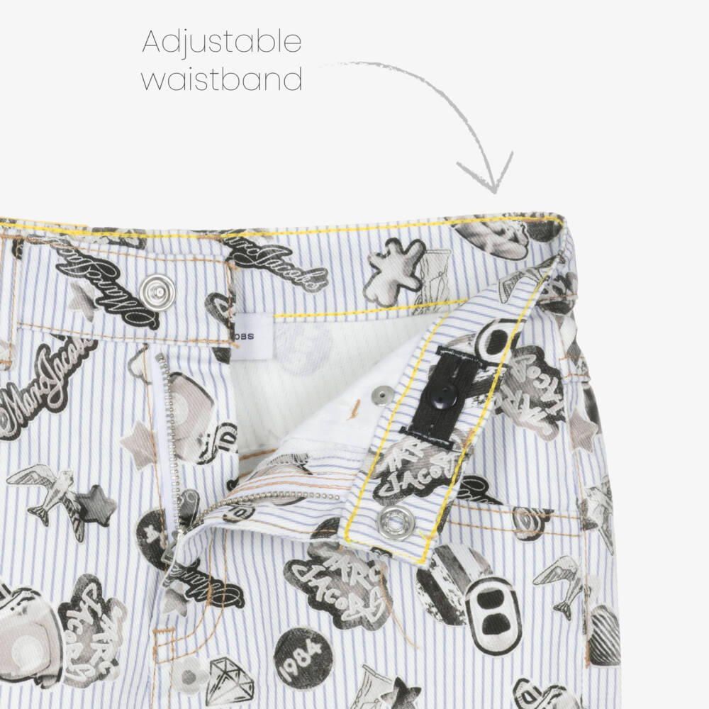 MARC JACOBS-Blue Oap Stripe Shorts | Childrensalon Outlet