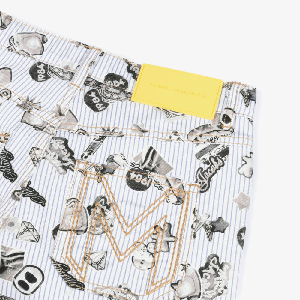 MARC JACOBS-Blue Oap Stripe Shorts | Childrensalon Outlet