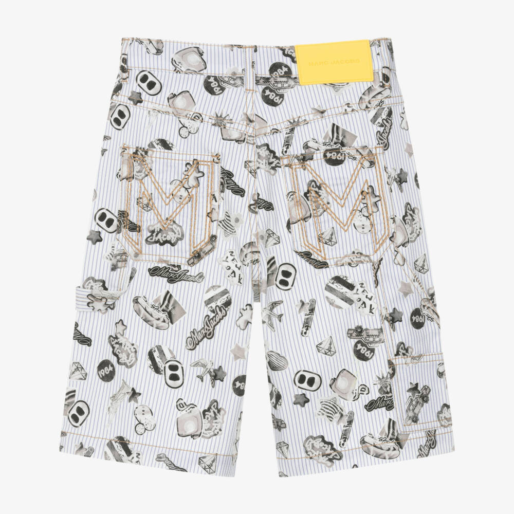 MARC JACOBS-Blue Oap Stripe Shorts | Childrensalon Outlet